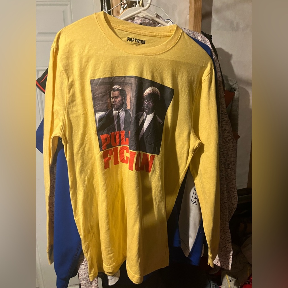 Pulp Fiction long sleeve miramax travolta sam Jackson movie shirt size medium